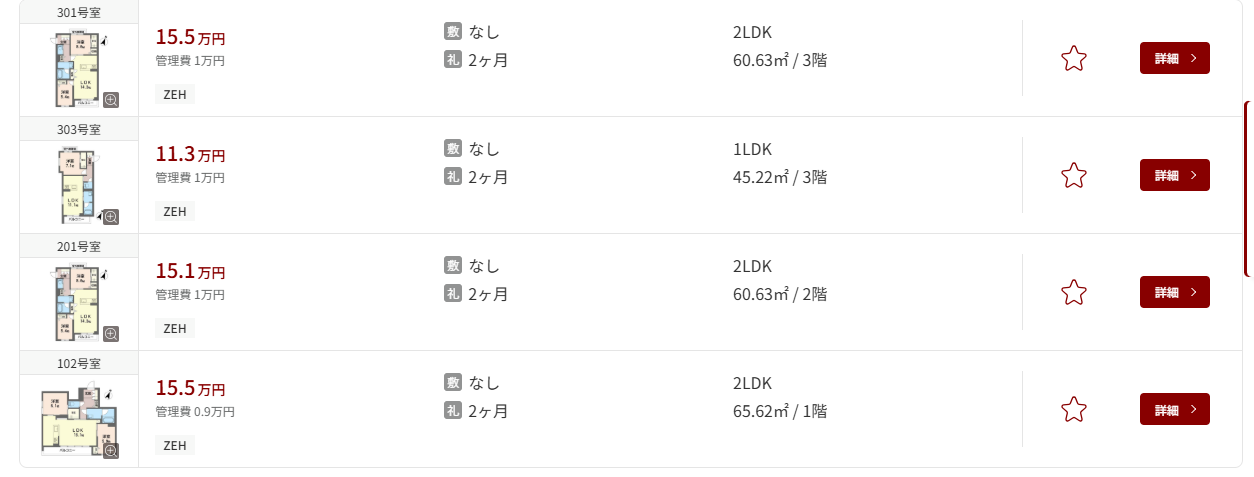 2LDK　新築シャーメゾン